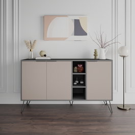Hanah Home Clara Console - Antracita, Light Mocha